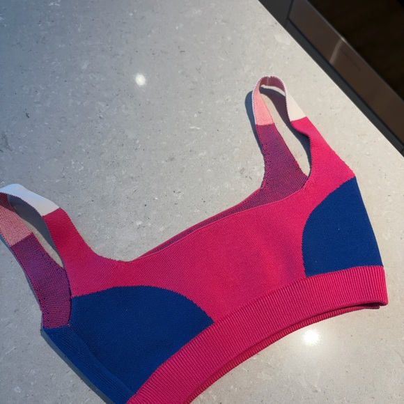 Nagnata Pink and Purple Color block Sports Bra - Picture 5 of 6